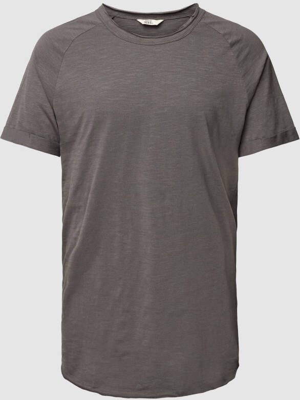 Redefined Rebel T-shirt met geribde ronde hals model 'KAS'