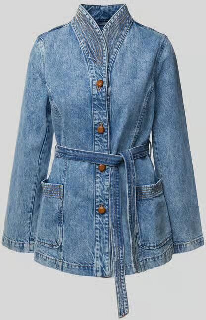 Remain Jeansjack met tailleriem - Foto 3