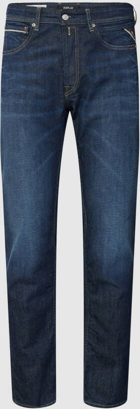 Replay Straight fit jeans met stretch model 'Grover'