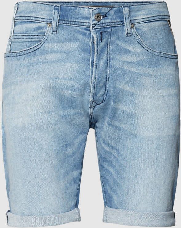 Replay Jeansshorts met labelpatch