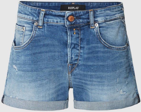 Replay Korte jeans in destroyed-look model 'ANYTA'
