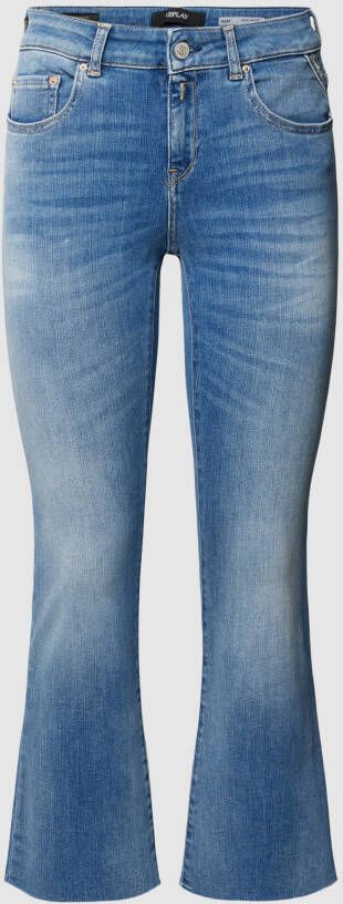 Replay Mid rise jeans met contrastnaden model 'FAABY'