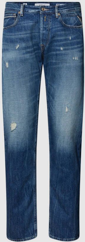 Replay Regular fit jeans in used-look model 'GROVER'