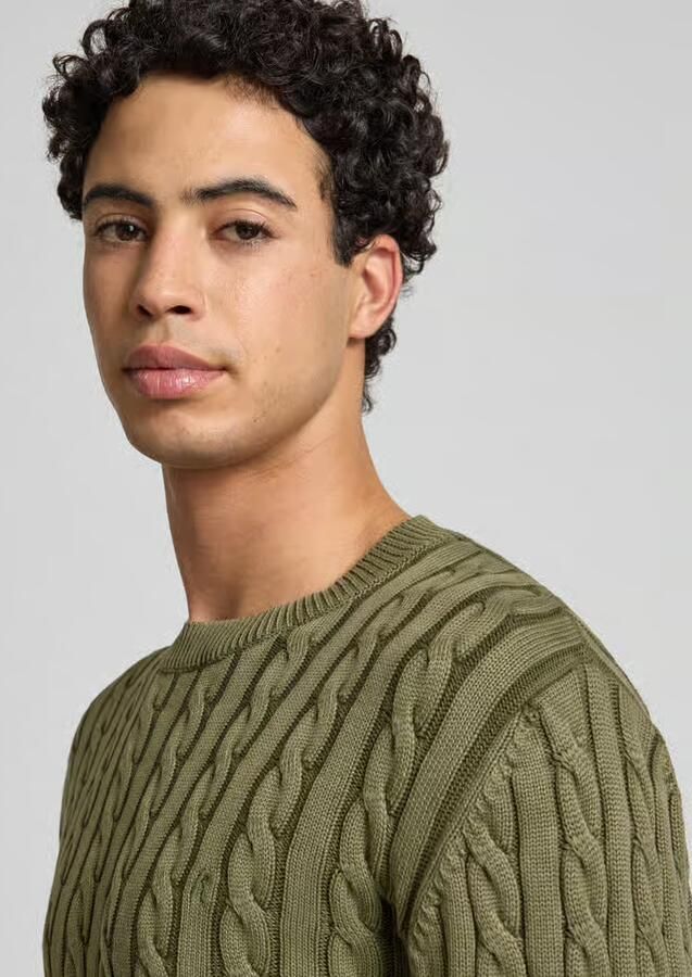 Replay Gebreide pullover met ribboorden - Foto 2