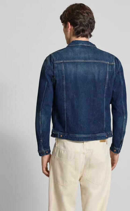 Replay jeansjack met klepzakken en kentkraag - Foto 2