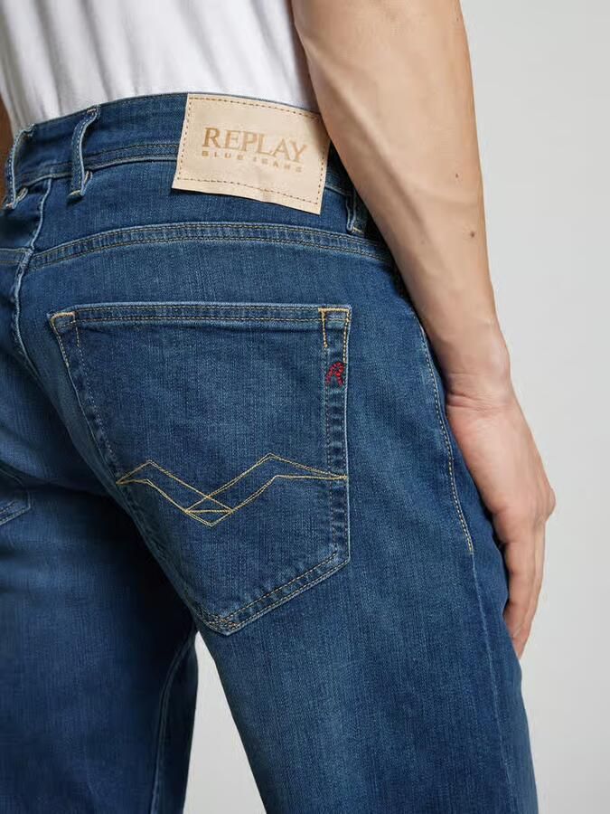 Replay Straight fit jeans met steekzakken model 'GROVER' - Foto 7