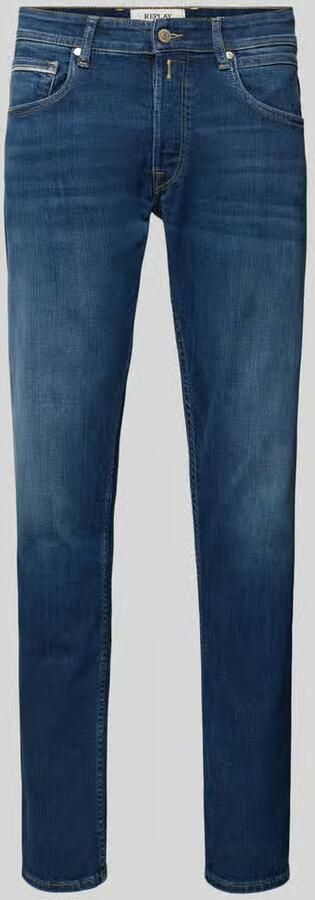 Replay Straight fit jeans met steekzakken model 'GROVER' - Foto 8