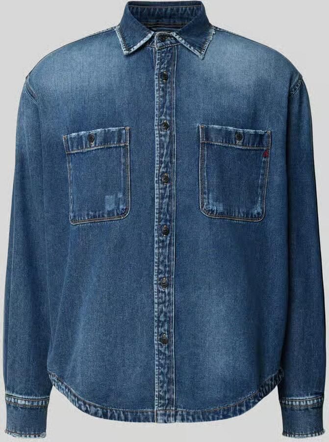 Replay Regular fit jeanshemd met viscose