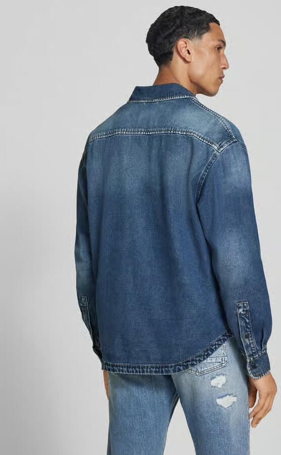 Replay Regular fit jeanshemd met viscose - Foto 2