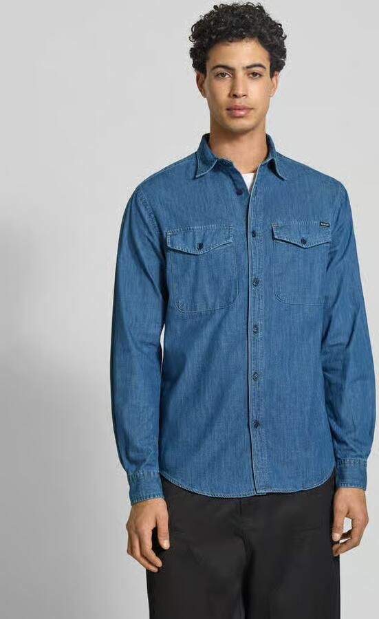 Replay Overhemd Lange Mouw 6.5 OZ DEEP BLUE DENIM M4124 .000.860 B06 - Foto 3