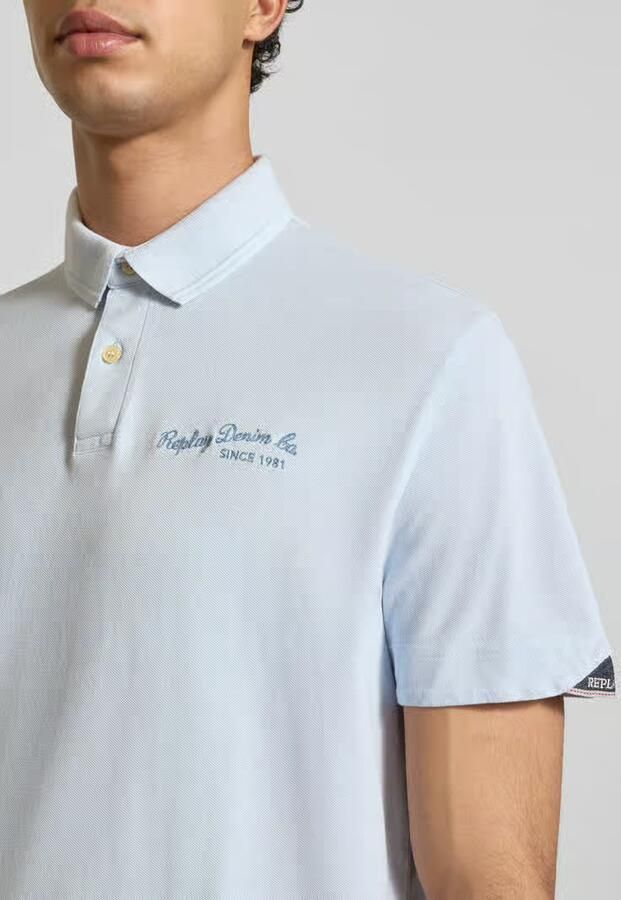 Replay Regular fit poloshirt van puur katoen - Foto 2