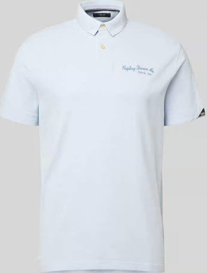 Replay Regular fit poloshirt van puur katoen