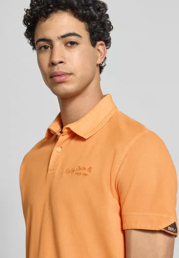 Replay Regular fit poloshirt van puur katoen - Foto 2