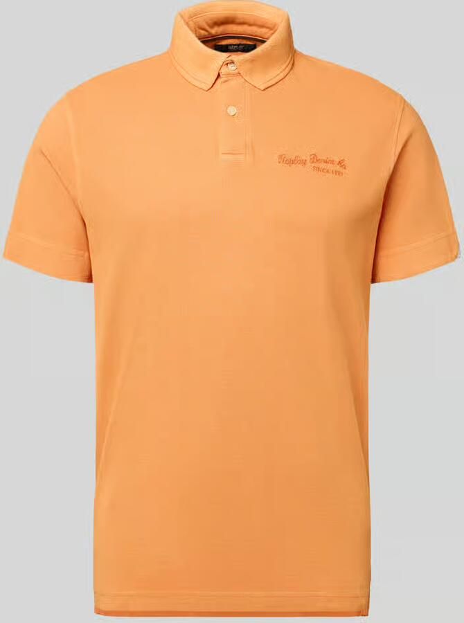 Replay Regular fit poloshirt van puur katoen