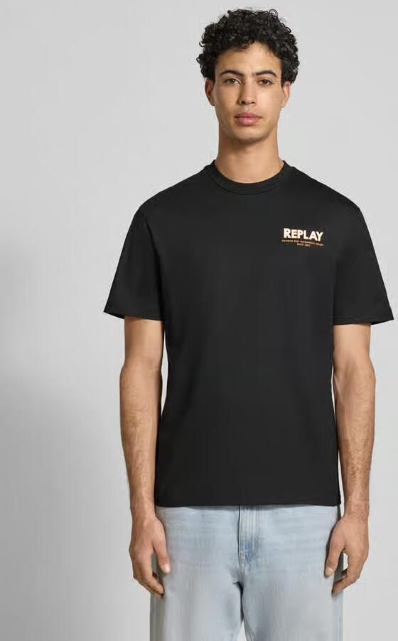 Replay Regular Fit T-shirt met logo-stiksel - Foto 3