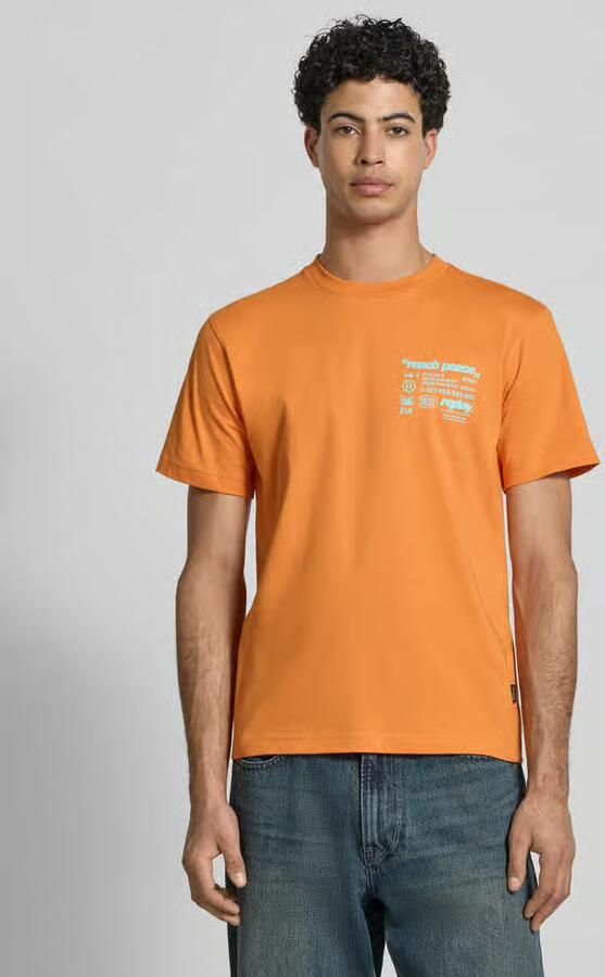 Replay Regular Fit T-shirt met statementprint - Foto 5