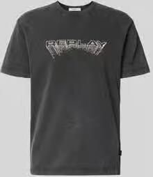 Replay Regular fit t-shirt van puur katoen