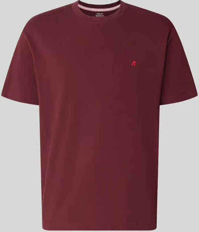 Replay Regular fit t-shirt van puur katoen