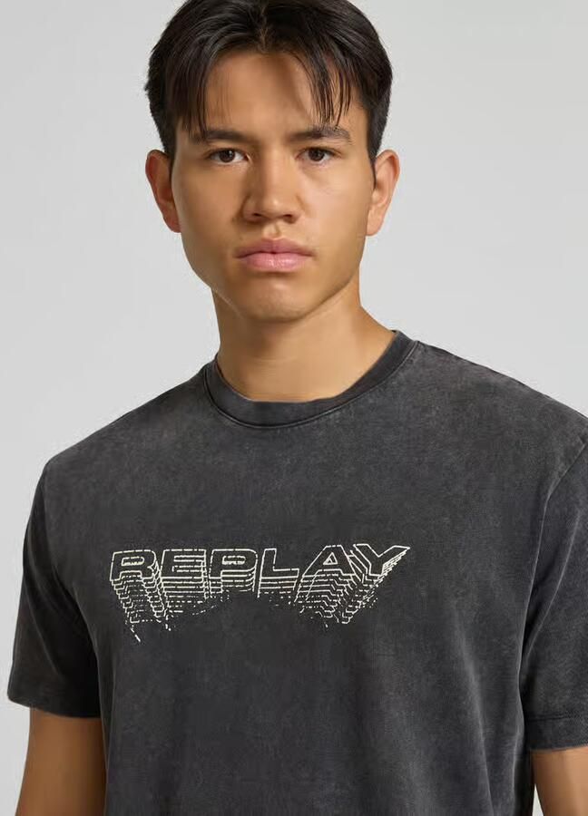Replay Regular fit t-shirt van puur katoen - Foto 2