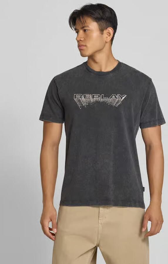 Replay Regular fit t-shirt van puur katoen - Foto 2