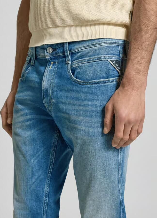 Replay Slim fit jeans in 5-pocketmodel model 'Anbass' - Foto 4