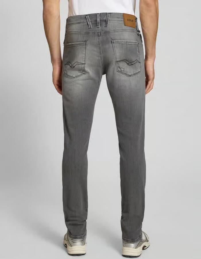 Replay slim fit jeans in destroyed-look model 'Anbass'