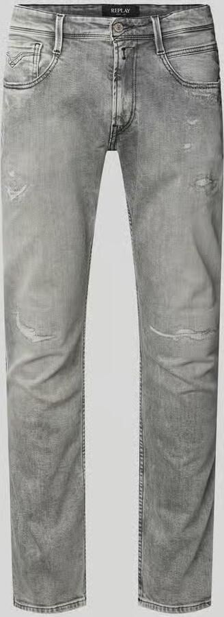 Replay Slim fit jeans in used-look model 'Anbass' - Foto 2