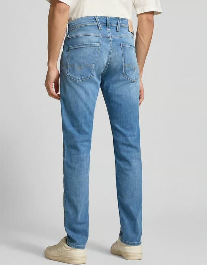 Replay Slim fit jeans in used-look model 'Anbass' - Foto 2