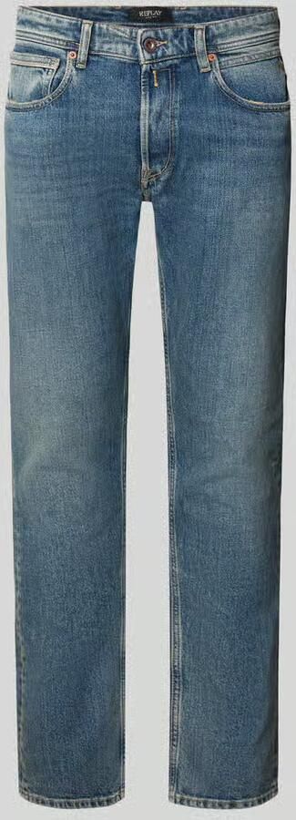 Replay Slim fit jeans van katoenmix model 'Grover'