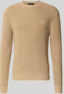 Replay Slim fit pullover van pure katoen in tricotlook