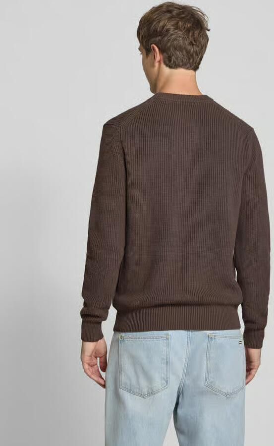 Replay Slim fit pullover van pure katoen in tricotlook - Foto 2