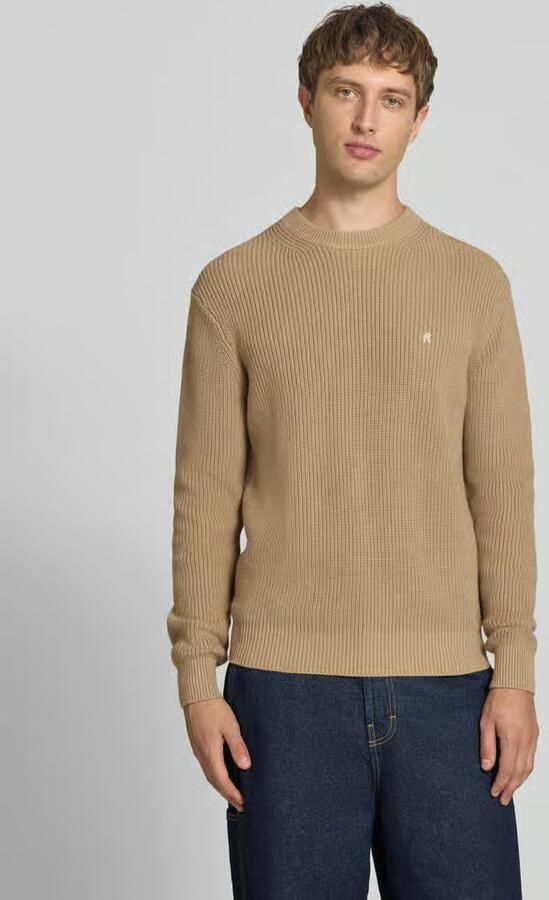 Replay Slim fit pullover van pure katoen in tricotlook - Foto 3