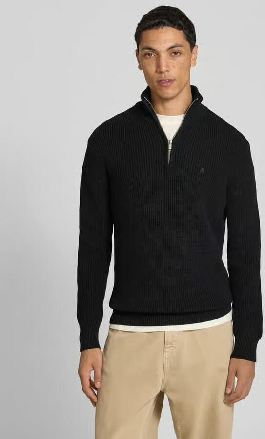 Replay Slim fit pullover van pure katoen in tricotlook - Foto 3