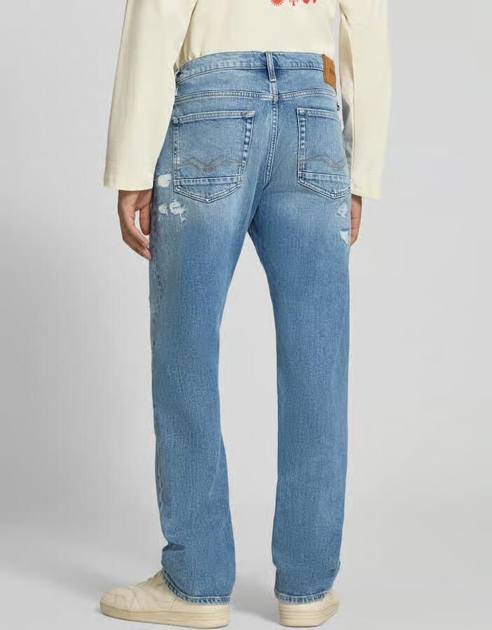 Replay straight fit jeans in destroyed-look model 'AIDEEN' - Foto 2