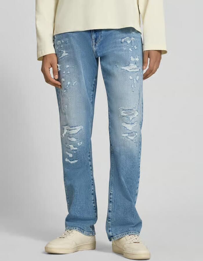 Replay straight fit jeans in destroyed-look model 'AIDEEN' - Foto 3