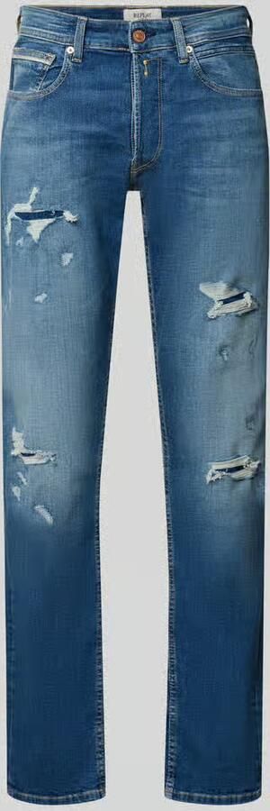 Replay straight fit jeans in destroyed-look model 'Grover'