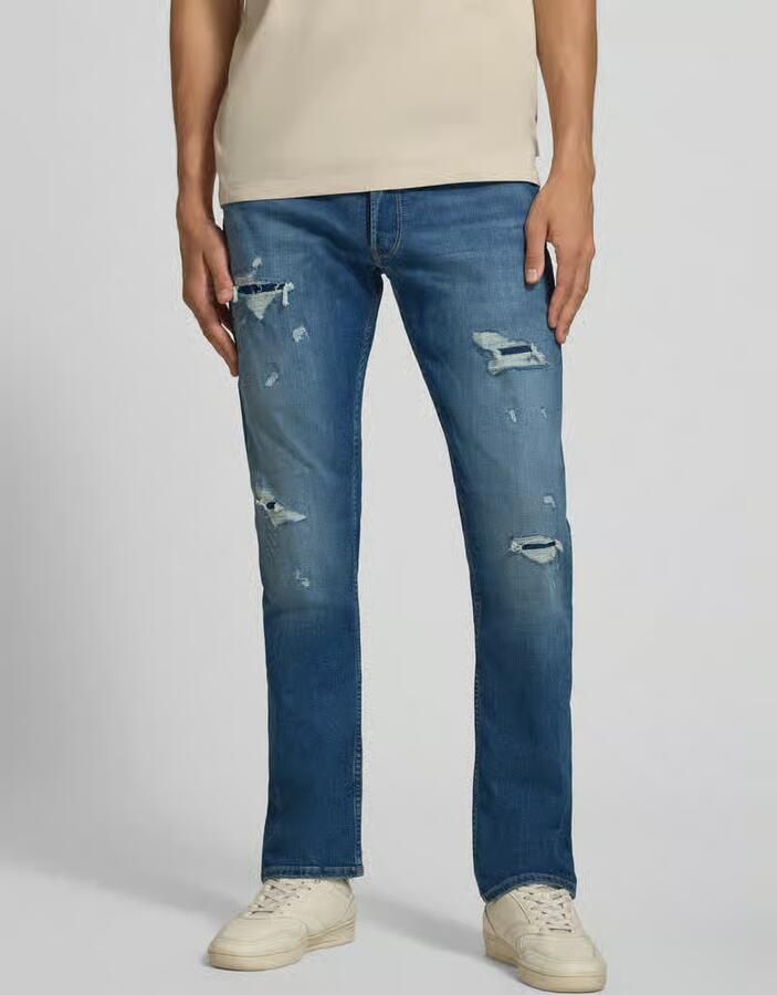 Replay straight fit jeans in destroyed-look model 'Grover' - Foto 2