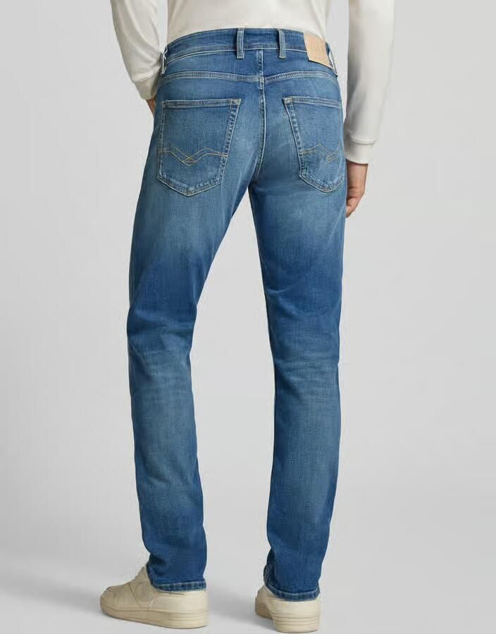Replay straight fit jeans in destroyed-look model 'Grover' - Foto 2