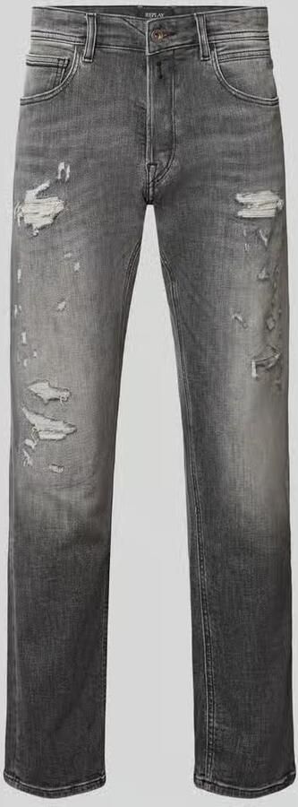 Replay straight fit jeans in used-look model 'Grover'