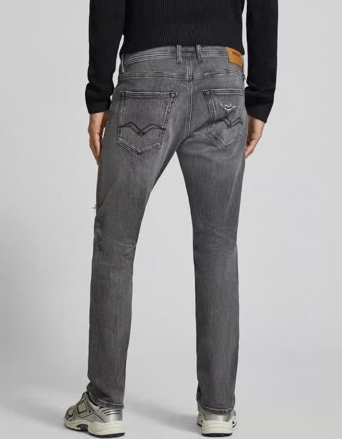 Replay straight fit jeans in used-look model 'Grover' - Foto 2