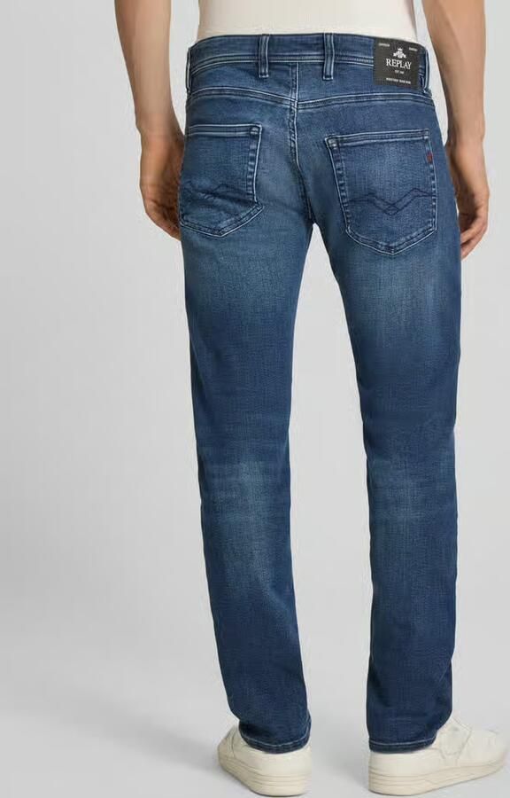 Replay straight fit jeans met steekzakken model 'GROVER' - Foto 4