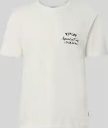 Replay T-shirt met labelprint en ronde hals