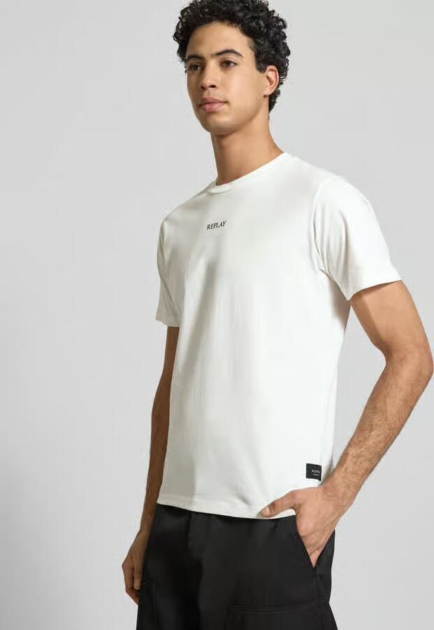 Replay T-shirt Korte Mouw M3098.2660-011 NATURAL WHITE - Foto 4