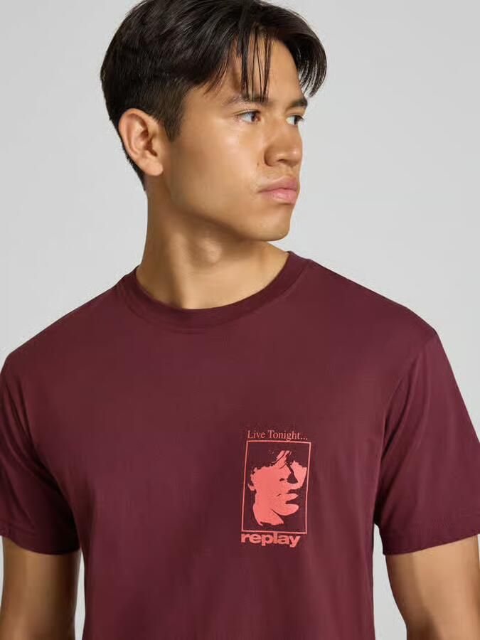 Replay T-shirt met motiefprint en ronde hals - Foto 2