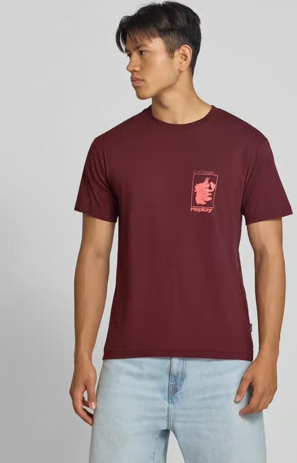 Replay T-shirt met motiefprint en ronde hals - Foto 2