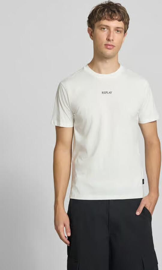 REPLAY regular fit t-shirt natural white - Foto 7