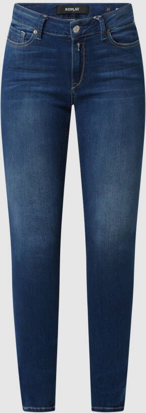 Replay Skinny fit high waist jeans met stretch model 'Luzien'