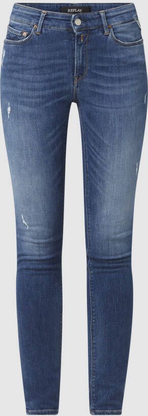 Replay Skinny fit high waist jeans met stretch model 'Luzien'