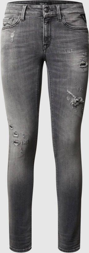Replay Skinny fit jeans van biologisch katoen model 'New Luz'