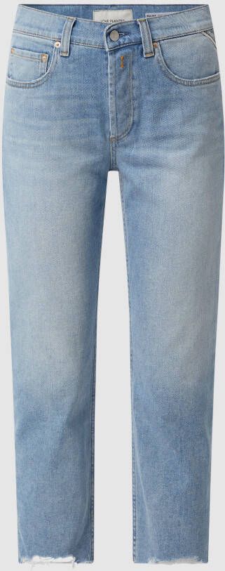 Replay Straight fit high rise jeans met stretch model 'Maijke'